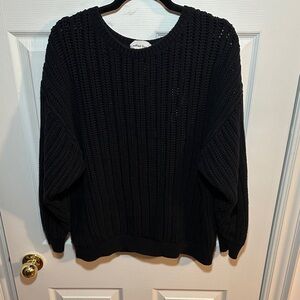 Wilfred Black Ribbed Knit Sweater